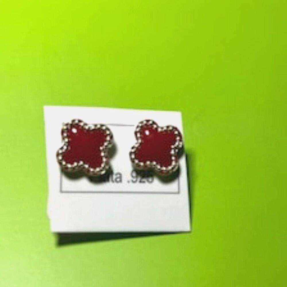Handmade Sterling Silver Clover Earrings: Onyx Jewelry from Mexico